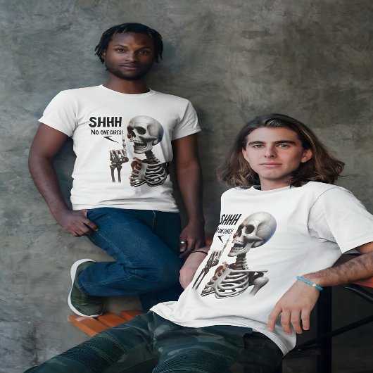 シーッ…青い目気にのスケルトンなし Tシャツ