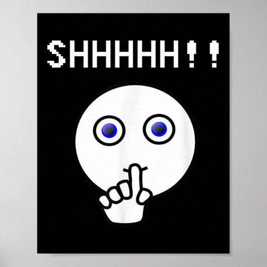 シーッ!!!静かに、Tシャツおもしろいシャットアッププリーツ ポスター (正面)