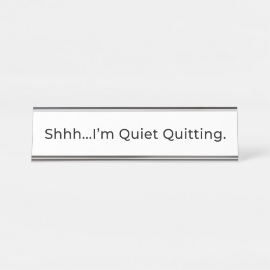 シーッ…静かやめだ。Office名プレート デスクネームプレート (正面)