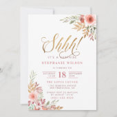 シーッ！驚いたよ | スクリプモダント誕生日 招待状 (正面)