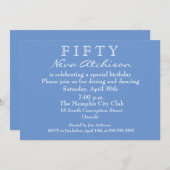 シーッ…驚いた50歳の誕生日パーティーだ 招待状 (正面/裏面)