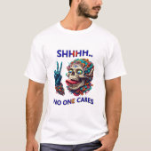 シーッ…No One 気に偏心スカル死神 Tシャツ (正面)