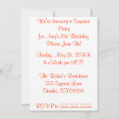 シーッ!ZIPあなたのリップサプライズパーティー招待状 招待状 (裏面)