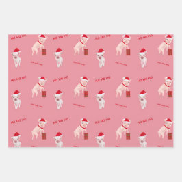シーツおもしろいを包むクリスマス豚 ラッピングペーパーシート