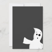 シーツにハロウィーンの衣装パーティー 招待状 (裏面)