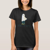 シーツの中でフリーク幽霊衣装ハロウィーンミーム Tシャツ (正面)