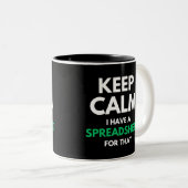 シーツの中にフレックおもしろい- Acountant Two-Tone Co ツートーンマグカップ (正面右)