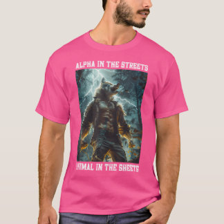 シーツの中の通りの動物のアルファA Tシャツ
