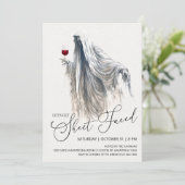 シーツを向けて、幽霊ワインのハロウィーン 招待状 (スタンド正面)