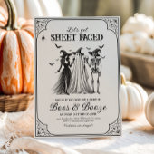 シーツを大人のハローウィンパーティに向けおもしろいよう 招待状