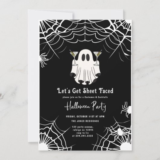 シーツフェイスマルティーニハローウィンパーティ 招待状 (正面)