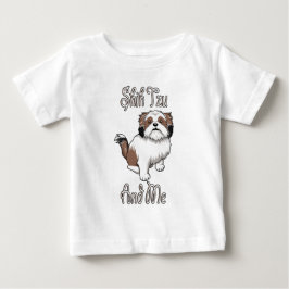 シーツーと私の面白いシーツー犬のデザイン ベビーTシャツ