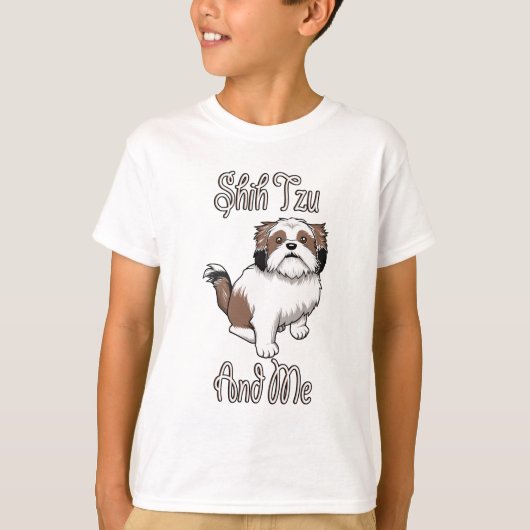 シーツーと私の面白いシーツー犬のデザイン Tシャツ (正面)