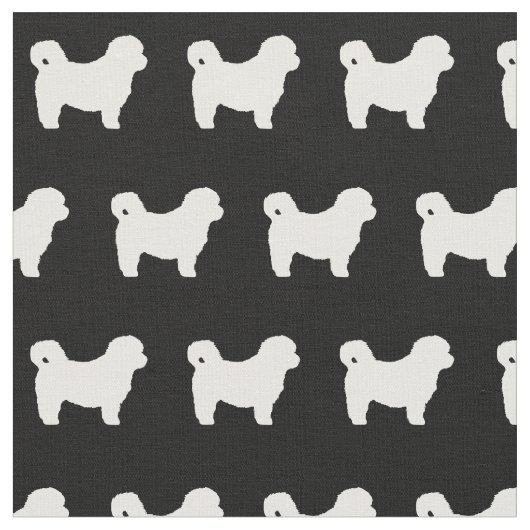 シーツー犬のシルエット ペット ファブリック (クローズアップ)