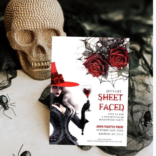 シーツ・フェイスフローラ大人ハローウィンパーティ 招待状