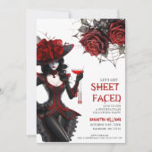 シーツ・フェイスフローラ大人ハローウィンパーティ 招待状 (正面)