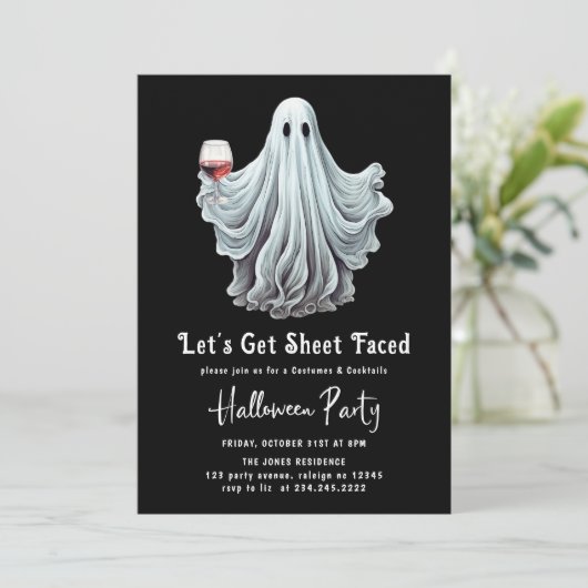 シーツ・フェイス大人ハローウィンパーティ 招待状 (スタンド正面)