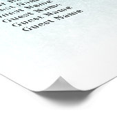 シーティンググラフアクアブルーグリッターポスター ポスター (角)