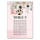 シーティンググラフウェスタン女性のカーボーイピンクブーツハット テーブルナンバー (正面)