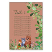 シーティンググラフウッドランドの赤ん坊の動物の友人 テーブルナンバー (正面)