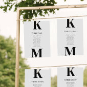 シーティンググラフヘッダーモダンブラックミニマリストカード 招待状