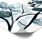 シーティンググラフポスター – オリエンタルブロッサムデザイン ポスター (角)