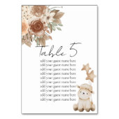 シーティンググ素朴ラートブラウン甘い子羊 テーブルナンバー (正面)