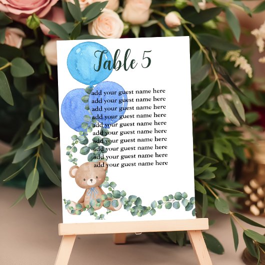 シーティングチャートああ男の子を待つことができる テーブルナンバー