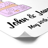 シーティングチャートのポスタ結婚ー – 's Cakeデザイン ポスター (角)