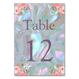 シーティングチャートテーブルカード真珠の母 テーブルナンバー