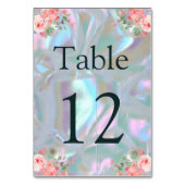 シーティングチャートテーブルカード真珠の母 テーブルナンバー (裏面)