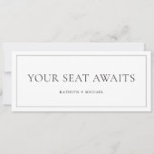 シーティングチャートヘモダンッダー黒縁どカード 招待状 (正面)