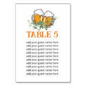 シーティングチャートベビーは、カップルの赤ちゃんシャワーを醸造している テーブルナンバー (正面)