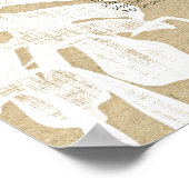 シーティングチャートモダンシンプルクラフトトロピカルリーフ ポスター (角)