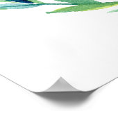 シーティングチャートローレルリースオリーブリーフブランチモダン ポスター (角)