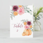 シーティングチャート秋パンプキンブルゴーニュ赤面ピンク (スタンド正面)