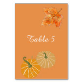 シーティングチャート秋離れラスト金ゴールドカボチャ テーブルナンバー (正面)