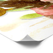 シーティングチャート素朴BOHOボヘミアンリース樺の木 ポスター (角)