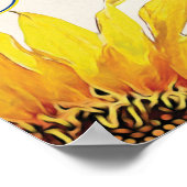 シーティングチャート、ひまわり&ネイビーブルー ポスター (角)