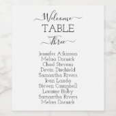 シーティングチャート、ワインボトルラベル結婚、のテーブル ワインラベル (シングルラベル)