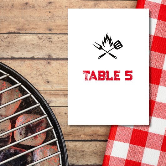 シーティングチャートBBQベビーカップル赤ちゃんシャワーテーマ テーブルナンバー