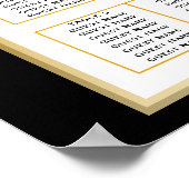 シーティングチャートEdgy Black Gothic 結婚's ポスター (角)