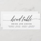 シーティングプランのヘッドテーブルカード – スクリモダンプト 招待状 (正面/裏面)