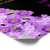 シーティングプランエレガントなし – パープル結婚フラワー ポスター (角)