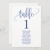 シーティングプランテーブルカードラブリー書道海軍 招待状 (正面/裏面)