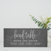 シーティングプランヘッドテーブルカード – 素敵な書道 招待状 (スタンド正面)