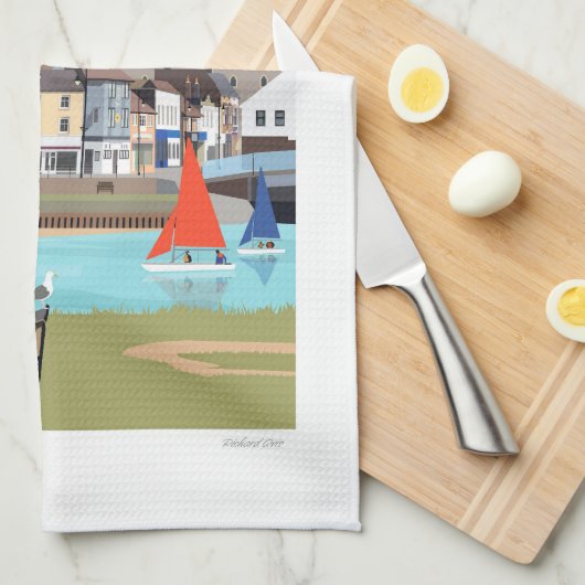 シーティータオルによるショアハム キッチンタオル (四つ折り)