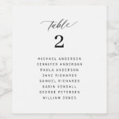 シーティ結婚ング・チャートのゲスト名のテーブル番号 ワインラベル (シングルラベル)