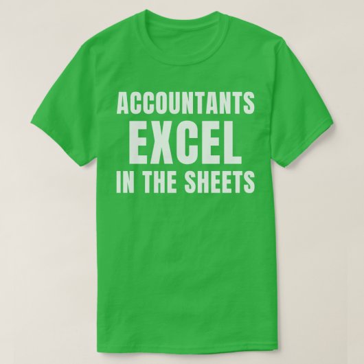 シートおもしろい会計の会計士Excel Tシャツ (デザイン正面)