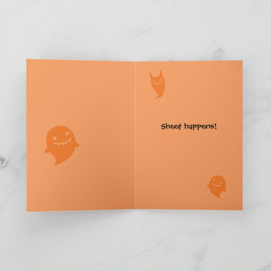 シートがゴールデンおもしろいレトリエバーハロウィーンを起こす カード (内部)